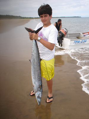 Andres fishing Wahoo in Panama.