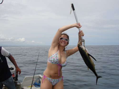 Gianna with yellowfin Tuna.Good work!.