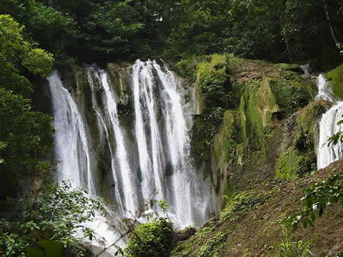 100ft waterfall in Pedasi Panama.