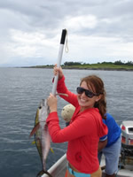 Sandra with yellow fin Tuna catch