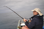 Jim fighting Wahoo in Panama. Fishing Charters Panama.